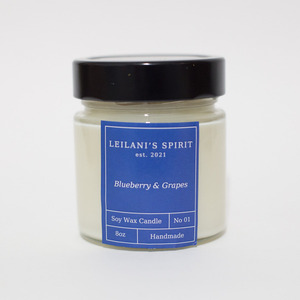 Νο1 Φυτικό Αρωματικό Κερί Σόγιας – Blueberry and Grapes 8oz - χειροποίητα, κερί, αρωματικά χώρου