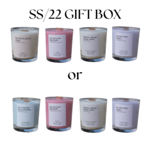 SS/22 collection gift box (Αρωματικό Κερί Σόγιας 8oz) - αρωματικά κεριά, κερί σόγιας