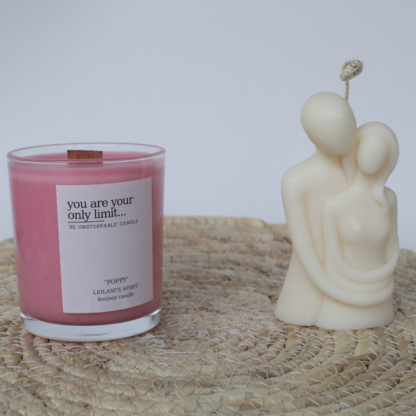 I am burning for you - Gift Box (Αρωματικό Κερί Σόγιας 8oz, Κερί Ελαιοκράμβης 11cm) - κερί, αρωματικά κεριά, σετ δώρου - 2