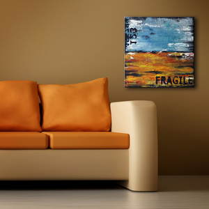 "Fragile" πίνακας ζωγραφικής 50x50cm - πίνακες & κάδρα, πίνακες ζωγραφικής - 4