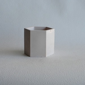 Μολυβοθήκη/Δοχείο Εξάγωνη από τσιμέντο Mπεζ 9cm | Concrete Decor - βάζα & μπολ, τσιμέντο, κασπώ - 2