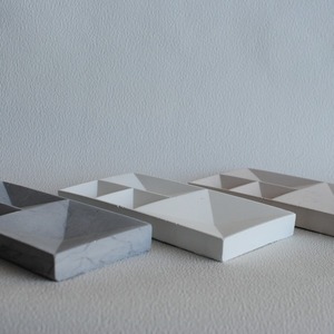 Διακοσμητικός Δίσκος για κοσμήματα από τσιμέντο λευκό 19 cm| | Concrete Decor - τσιμέντο, πιατάκια & δίσκοι - 2