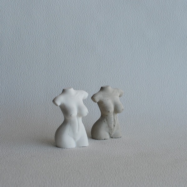 Διακοσμητικό γυναικείο σώμα με καμπύλες από τσιμέντο γκρι 9.5cm | Concrete Decor - τσιμέντο, διακοσμητικά - 4