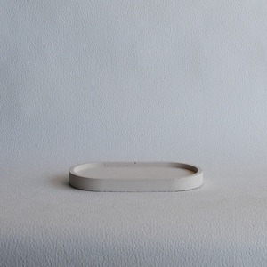 Οβάλ Διακοσμητικός Δίσκος από τσιμέντο Λευκό 18cm | Concrete Decor - δίσκος, τσιμέντο, πιατάκια & δίσκοι - 2