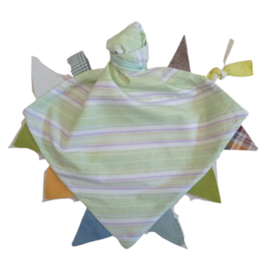 Πανάκι παρηγοριάς - Sleepy taggy Green Stripes. Διαστάσεις περίπου 35Χ55. - κορίτσι, βρεφικά, μασητικά μωρού