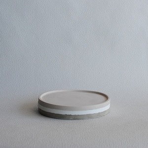 Στρογγυλός διακοσμητικός δίσκος από τσιμέντο Λευκό 16cm | Concrete Decor - δίσκος, τσιμέντο, πιατάκια & δίσκοι - 2