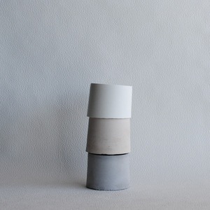 Διακοσμητικό Βαζάκι από τσιμέντο Λευκό 6.5cm| Concrete Decor - βάζα & μπολ, τσιμέντο, γλάστρα - 3