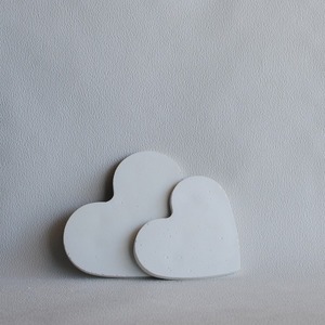 Διακοσμητικός Δίσκος Καρδιά από τσιμέντο Λευκό 18cm | Concrete - καρδιά, δίσκος, τσιμέντο, πιατάκια & δίσκοι