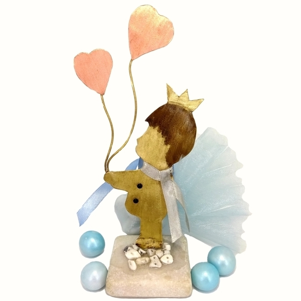 μπομπονιέρα μπρούτζινη πρίγκηπας μπαλόνια 20 Χ 8 - βάπτισης - 2