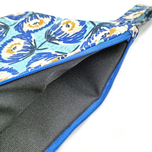 Pouch Blue Flowers medium 27.5x22cm - ύφασμα, καλλυντικών, ταξιδίου, μικρές, φθηνές - 2