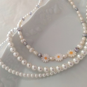Μαργαριταρένιο κολιέ (mother of pearls) μήκος περ. 42 εκ. - μαργαριτάρι, τσόκερ, κοσμήματα, πέρλες - 5
