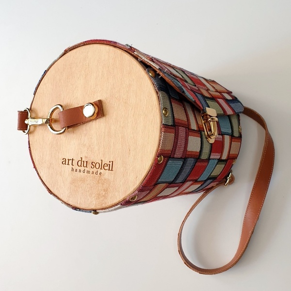 Χειροποιητη τσάντα ωμου από γνήσιο δέρμα και ξύλο αριστης ποιότητος Διαστάσεις 24×18 - δέρμα, ξύλο, ώμου, all day - 2
