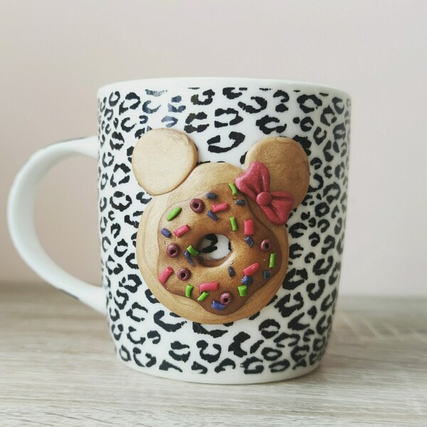 Animal print κούπα με donut Minnie - πηλός, κούπες & φλυτζάνια - 2