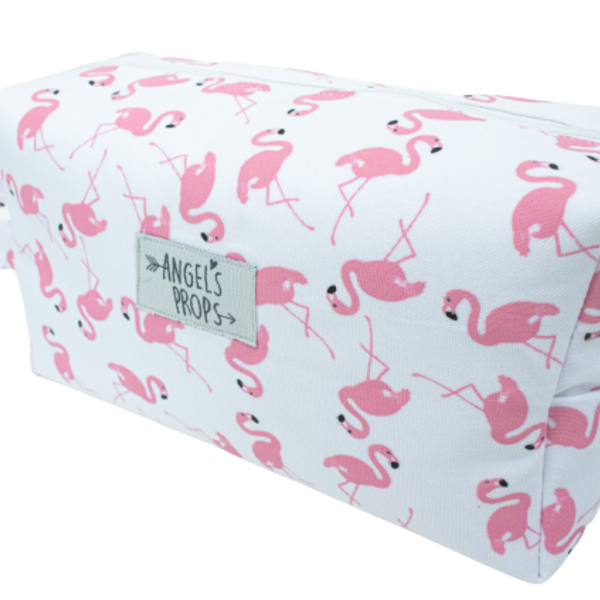 Χειροποίητο νεσεσέρ box "Flamingo Collection" (21x11x9). - ύφασμα, για ενήλικες, για εφήβους, καλλυντικών, ταξιδίου - 4