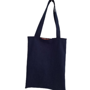 Υφασμάτινη tote τσάντα "σκούρο μπλε τζιν_στάχια" 42x32cm - ύφασμα, ώμου, all day, tote, πάνινες τσάντες - 2