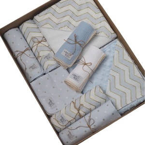 Newborn Box - Σετ νεογέννητου 10 τεμαχίων - "Baby blue" - αγόρι, δώρα για βάπτιση, βρεφικά, προίκα μωρού, σετ δώρου