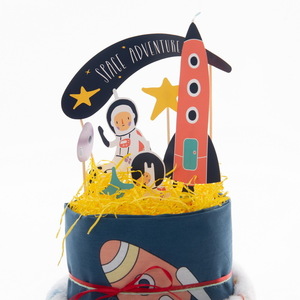 Χειροποίητο Diaper Cake για αγοράκι - Rocket Boy - αγόρι, δώρα για μωρά, σετ δώρου, δώρο γέννησης, diaper cake - 2