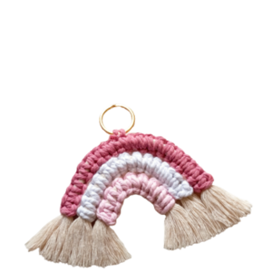 Boho macramé μπρελόκ - 12εκ - ύφασμα, σπιτιού