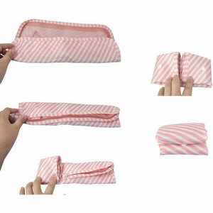 Set of 8 Ροζ Ριγέ Θήκες Οργάνωσης Βαλίτσας Packing Cubes - αδιάβροχο, ταξιδίου - 5