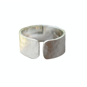 Ανοιχτό δαχτυλίδι 8 mm σφυρήλατο ασήμι 925 - ασήμι, μεγάλα, αυξομειούμενα