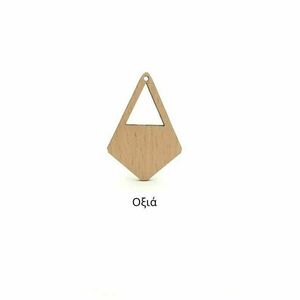 Ξύλινα εξαρτήματα σε σχήμα τρίγωνο για κατασκευή κοσμήματος - ξύλινα κοσμήματα, υλικά κοσμημάτων - 5