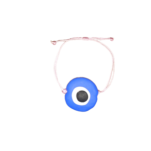 Βραχιόλι παιδικό ροζ με χειροποίτο μάτι απο πολυμερικό πηλό 3εκ. (μπλέ) apois - μάτι, κοσμήματα, Black Friday