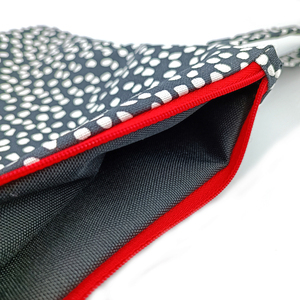 Pouch-κασετίνα White Dots 10x22 cm - ύφασμα, κασετίνες, καλλυντικών, ταξιδίου - 3