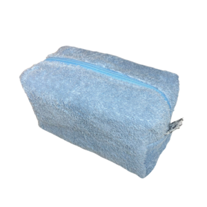 Νεσεσέρ / Pouch Bag Μ "πετσετέ, γαλάζιο" (20x10x10) - ύφασμα, αξεσουάρ παραλίας, δώρα για γυναίκες, καλλυντικών, ταξιδίου