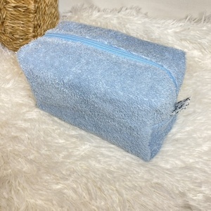 Νεσεσέρ / Pouch Bag Μ "πετσετέ, γαλάζιο" (20x10x10) - ύφασμα, αξεσουάρ παραλίας, δώρα για γυναίκες, καλλυντικών, ταξιδίου - 2