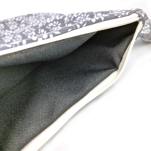 Pouch Grey Flow large 32cm x Υ 23cm - ύφασμα, καλλυντικών, ταξιδίου, μικρές, φθηνές - 3