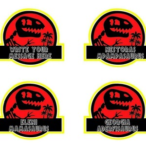 «Dinosaur Stickers» Αυτοκόλλητα Προσωποποιημένα - 7 x 8cm το τεμάχιο (πακέτο 6 αυτοκόλλητα) - δώρο, δεινόσαυρος, αυτοκόλλητα, προσωποποιημένα - 2