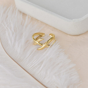 Ατσάλινο Γυναικείο Δαχτυλίδι MILOS σε χρυσό χρώμα ,αυξομειούμενο μέγεθος. - γεωμετρικά σχέδια, ατσάλι, boho, αυξομειούμενα, φθηνά - 3