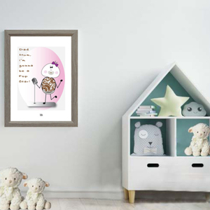 Ξύλινο κάδρο για παιδικό δωμάτιο 26x35 εκ. | POP STAR - πίνακες & κάδρα, κορίτσι, προσωποποιημένα, διακοσμητικό παιδικού δωματίου, παιδικά κάδρα - 5