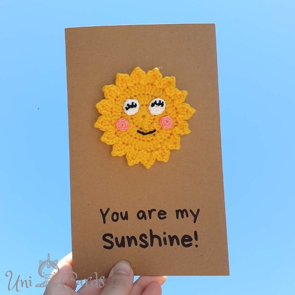 Ευχετήρια κάρτα - You are my Sunshine - ήλιος, γενέθλια, επέτειος, γέννηση - 2