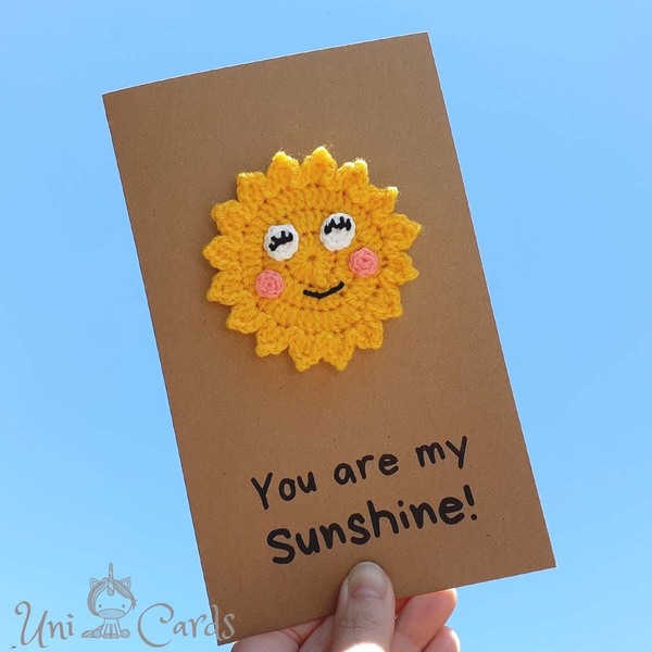 Ευχετήρια κάρτα - You are my Sunshine - ήλιος, γενέθλια, επέτειος, γέννηση - 3