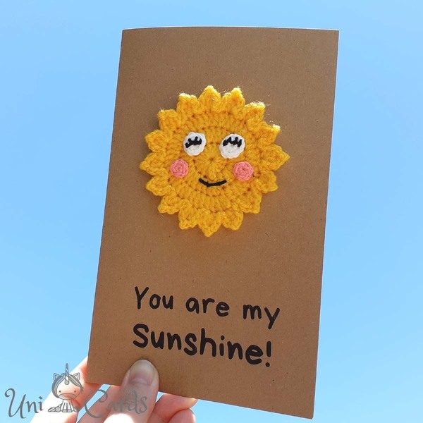 Ευχετήρια κάρτα - You are my Sunshine - ήλιος, γενέθλια, επέτειος, γέννηση - 4