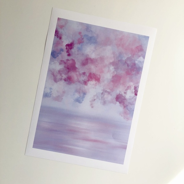 Purple sky A4 - αφίσες, διακοσμητικά, σχέδια ζωγραφικής - 2