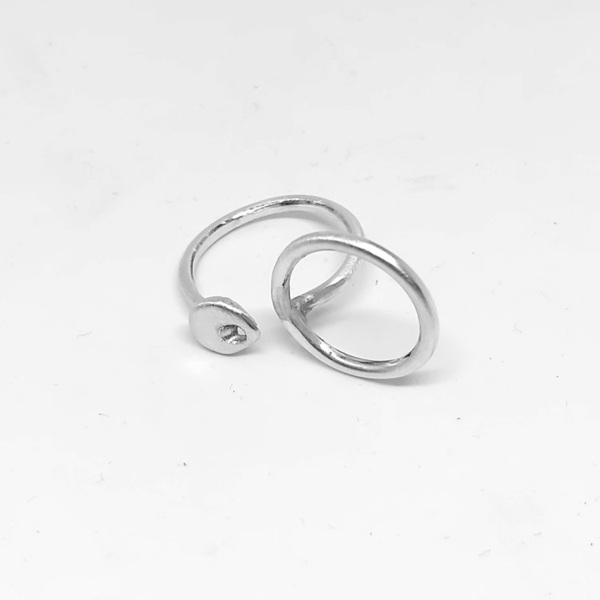 Ασημένιο δαχτυλίδι 925 "orio" λεπτό- νούμερο 19 - ασήμι 925, γεωμετρικά σχέδια, βεράκια, σταθερά