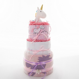 Χειροποίητο Diaper Cake για κοριτσάκι - Unicorn - κορίτσι, σετ δώρου, diaper cake, δώρο γέννησης, μονόκερος