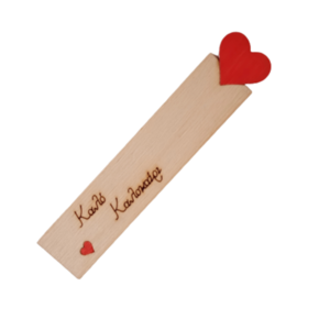 Σελιδοδείκτης ξυλινος για την δασκάλα μας σε φυσικο χρώμα 15εκ. με καρδιές και χάραξη ''Καλό Καλοκαίρι''black friday - καρδιά, σελιδοδείκτες