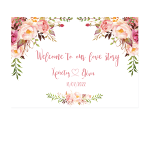 ΚΑΜΒΑΣ ΓΙΑ ΓΑΜΟ WELCOME TO OUR WEDDING 50 X 70 Πίνακας Yποδοχής Aναγγελίας - καμβάς