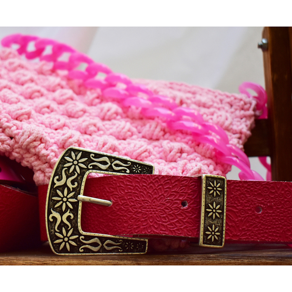πλεκτή ροζ τσάντα ώμου με κοκάλινη αλυσίδα (27*17εκ) - νήμα, ώμου, all day, πλεκτές τσάντες, μικρές - 5
