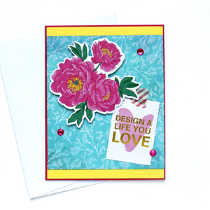 Ευχετήρια κάρτα Design a life you love - γενέθλια, γενική χρήση, αποφοίτηση