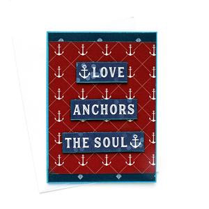 Ευχετήρια κάρτα Love anchors the soul - χαρτί, γενέθλια, γιορτή, ευχετήριες κάρτες