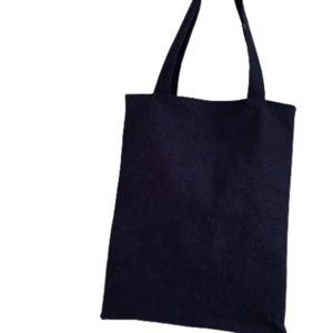 Υφασμάτινη tote τσάντα "σκούρο μπλε τζιν_vintage φλοράλ" 42x32cm - ύφασμα, ώμου, φλοράλ, tote, πάνινες τσάντες - 2
