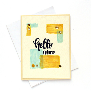 Ευχετήρια κάρτα Hello friend abstract - γενέθλια, γενική χρήση, γιορτή