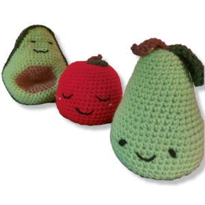 Πλεκτά φρούτα και λαχανικά σε πράσινο και κόκκινο χρώμα - δώρα για παιδιά, φρούτα, δώρα για μωρά - 2