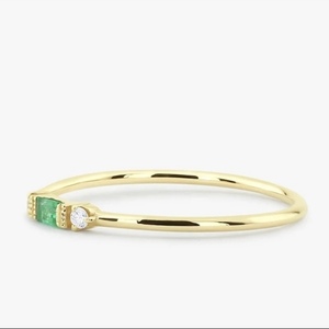 Ασημένιο δαχτυλίδι “Green Details” - ασήμι 925, βεράκια, σταθερά