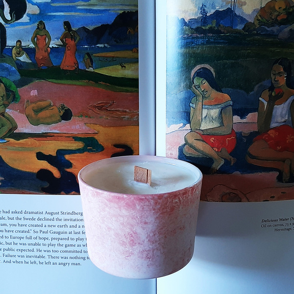 Αρωματικό κερί σόγιας σε γυάλινο δοχείο ζωγραφισμένο στο χέρι. ( 340gr) - ζωγραφισμένα στο χέρι, δώρο, αρωματικά κεριά, διακοσμητικά - 2