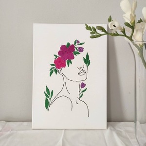 Flower Girl - πίνακες & κάδρα, καμβάς, πίνακες ζωγραφικής